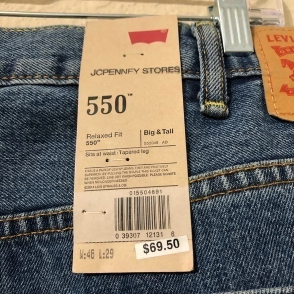 Levi’s Jeans 550 Big & Tall Relaxed Fit Blue NWT